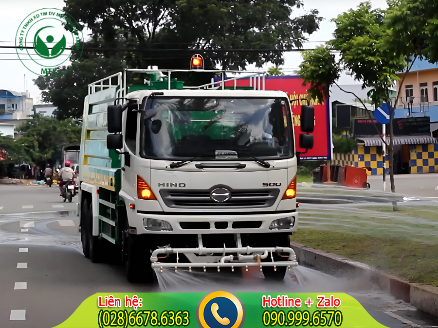 Cho thu&ecirc; xe bồn chở nước tưới c&acirc;y