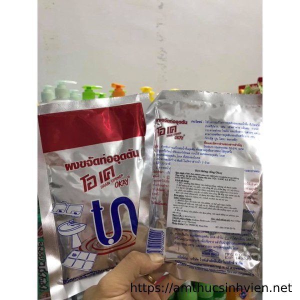 c&aacute;ch sử dụng bột th&ocirc;ng cống OKAY như thế n&agrave;o